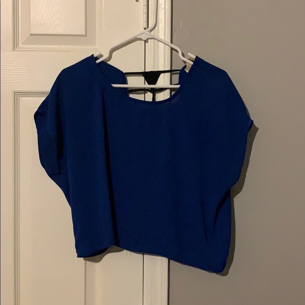 Dark blue crop top